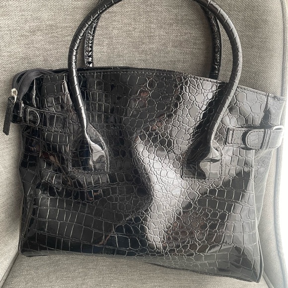 NY & C black zipper work tote laptop file 13.5” L x 10.5” H x 5”d - Picture 7 of 8